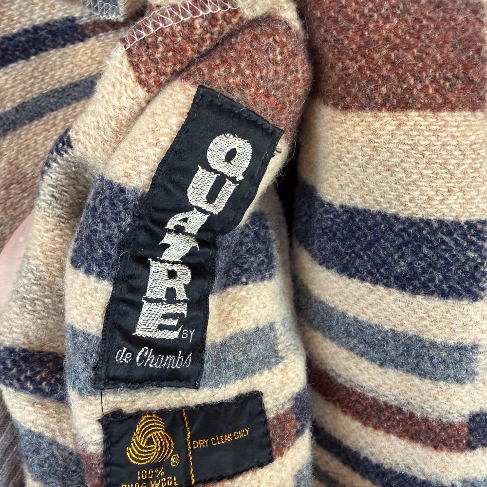*RARE!* 70s Vintage Wrap Indian Blanket Coat by Quarte by de Champs - Picture 5 of 7